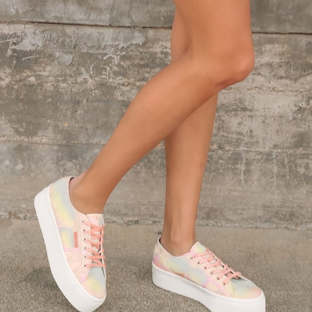 Superga Tie-Dye Platform Sneakers
